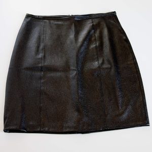 Majestic Filatures | Metallic Stretch Leather | Mini Skirt | Size 2 (Medium)